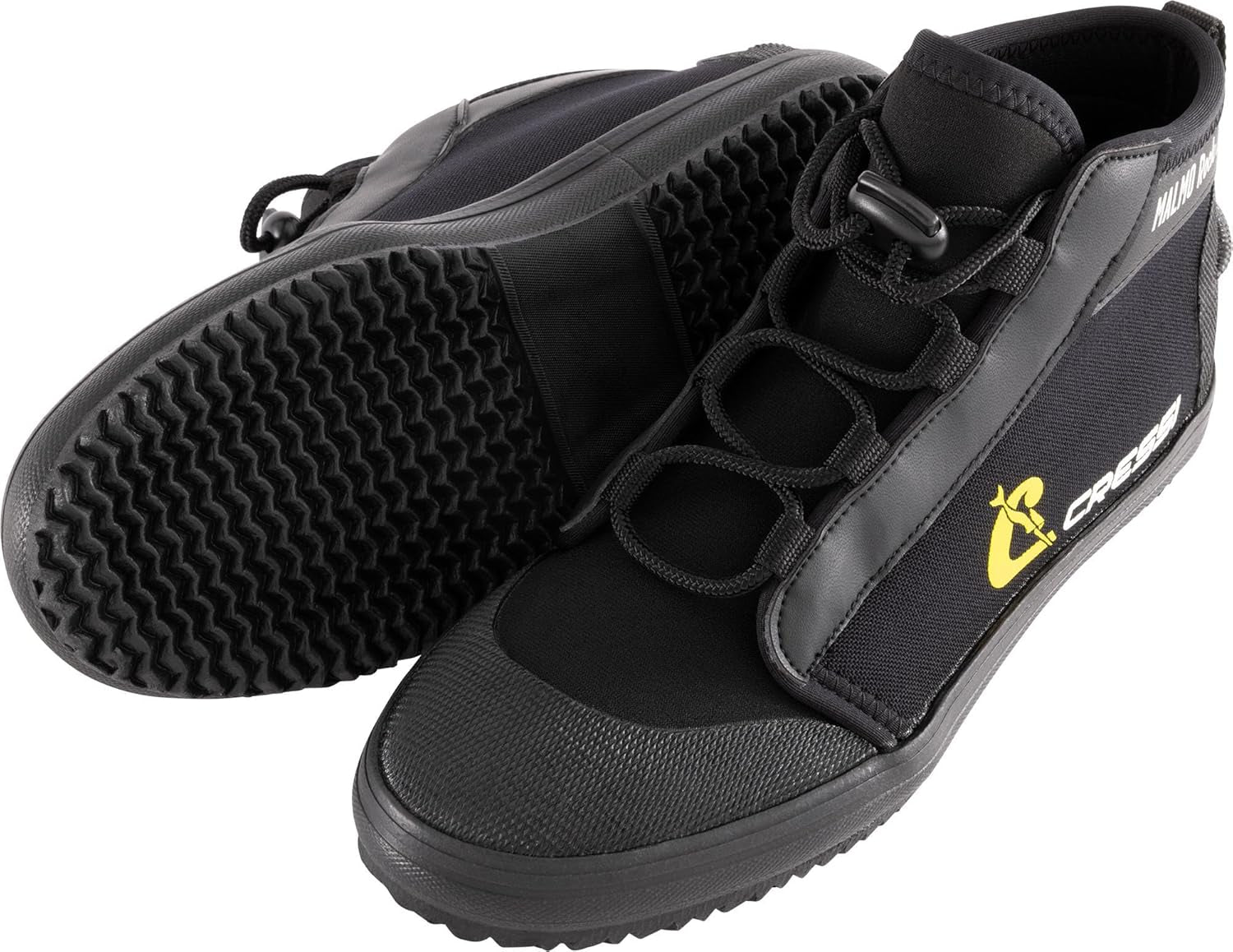 CRESSI Malmo Rock Boots 3Mm - Unisex Schuhe Neopren 3Mm Schwarz Mit Total Grip Hard Sole Maximaler Schutz Für Tauchen Und Verschiedene Wasseraktivitäten