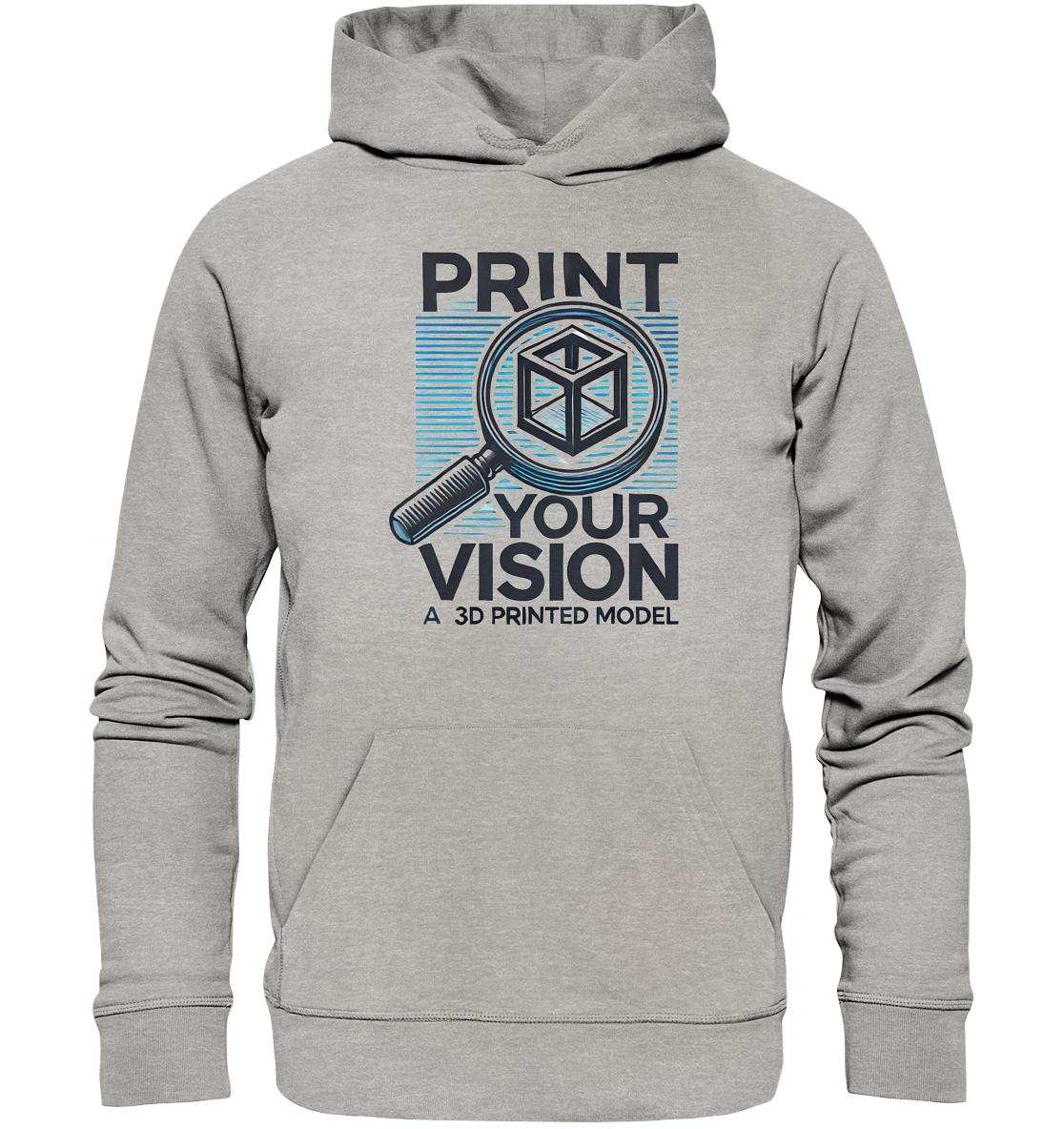Kreative Hoodies mit dem Design „Print your Vision“  - Organic Hoodie